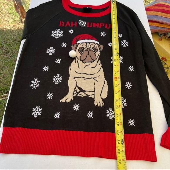 Custom Trump Pug Political Ugly Christmas Sweater One of a Kind - Picture 10 of 15